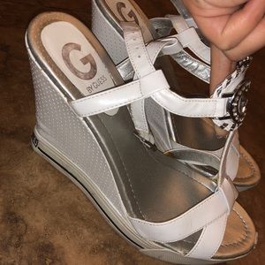 Guess White Wedges